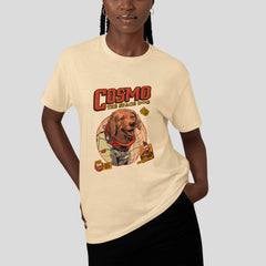 Camiseta Básica Unissex Cosmo The Space Dog Guardioes Da Galaxia