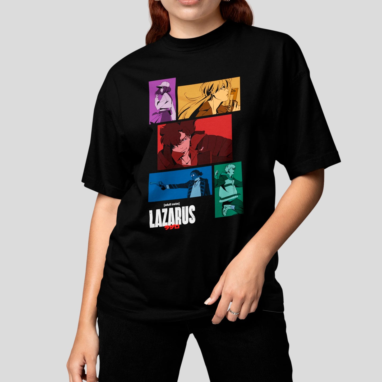Camiseta Básica Unissex Personagens Quadrados Lazarus