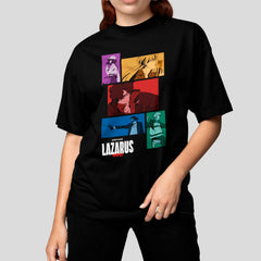 Camiseta Básica Unissex Personagens Quadrados Lazarus