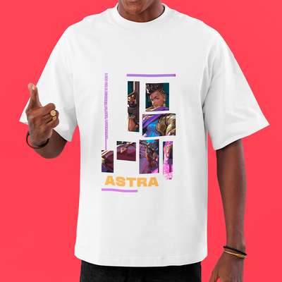 Camiseta Oversized Valorant Astra Quadrados