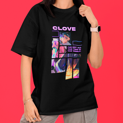 Camiseta Oversized Valorant Clove Quadrados
