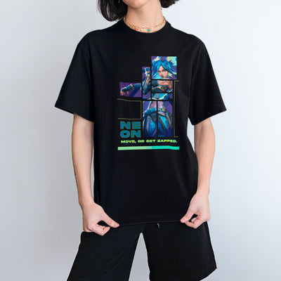 Camiseta Básica Unissex Neon Quadrados Valorant
