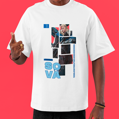 Camiseta Oversized Valorant Sova Quadrados