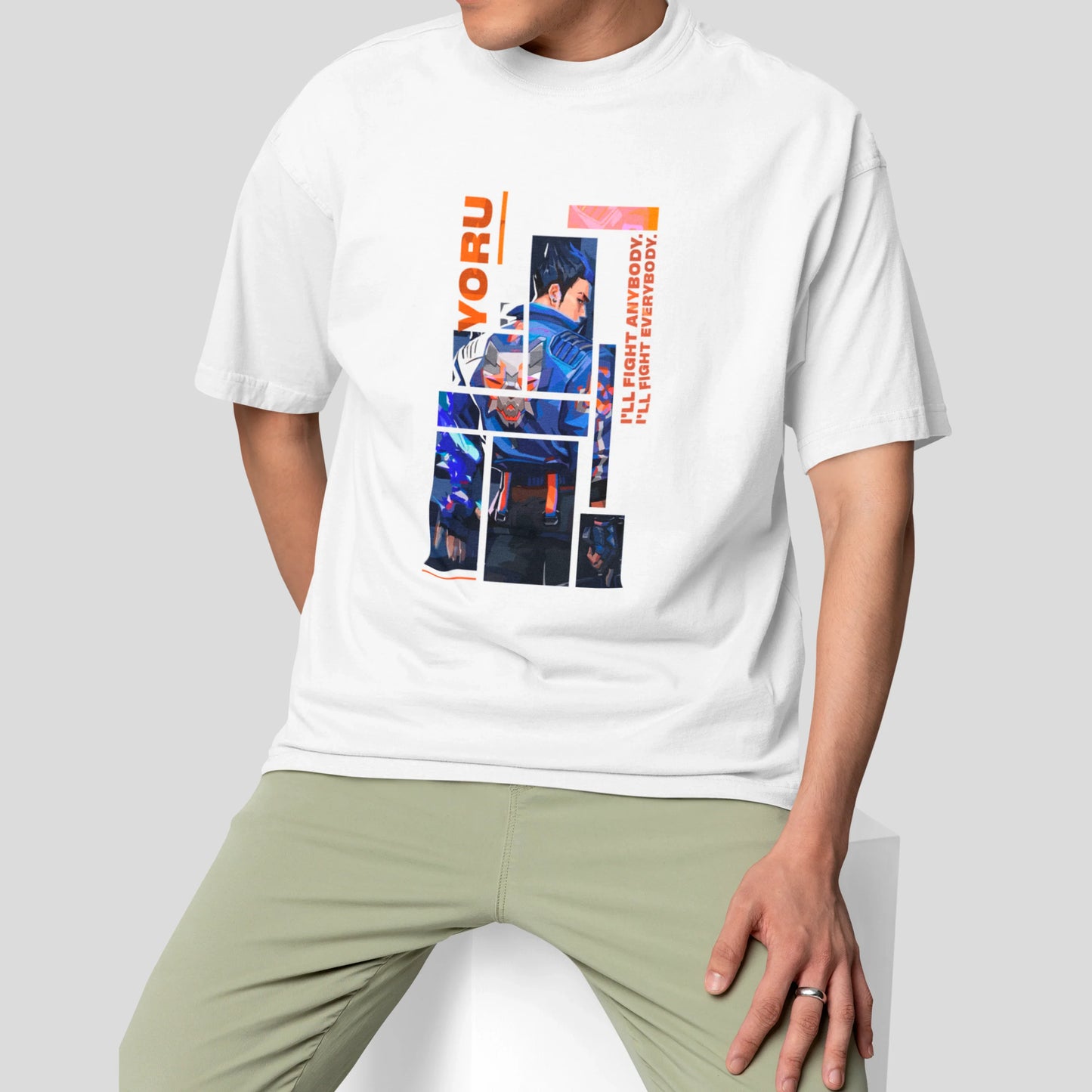 Camiseta Básica Unissex Yoru Quadrados Valorant