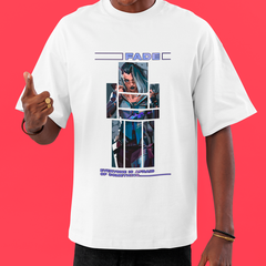 Camiseta Oversized Valorant Fade Quadrados