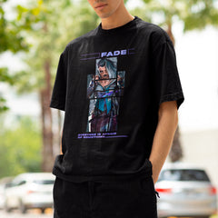 Camiseta Básica Unissex Fade Quadrados Valorant
