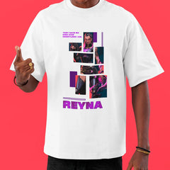 Camiseta Oversized Valorant Reyna Quadrados