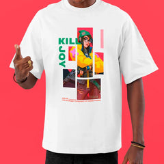 Camiseta Oversized Valorant Kill Joy Quadrados