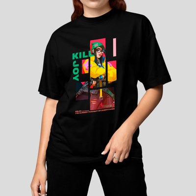 Camiseta Básica Unissex KILL JOY QUADRADOS VALORANT