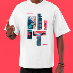 Camiseta Oversized Valorant Jett Quadrados