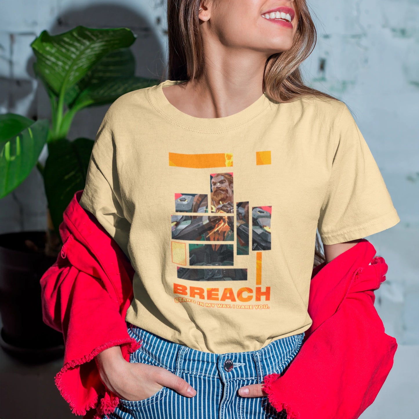 Camiseta Básica Unissex Breach Quadrados Valorant