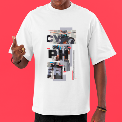 Camiseta Oersized Valorant Cypher Quadrados