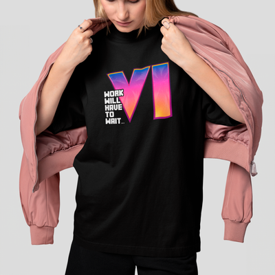 Camiseta Básica Unissex GTA Work Will Have To Wait