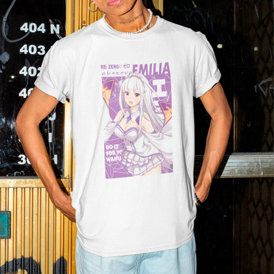 Camiseta Básica Unissex Emilia Do It For Your Waifu Re Zero