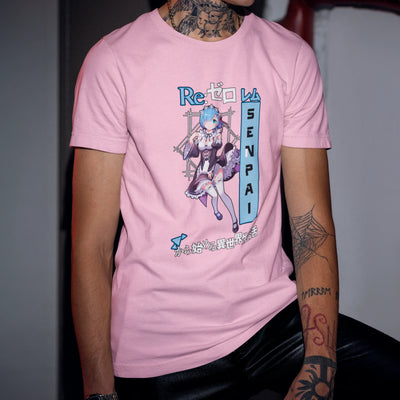 Camiseta Básica Unissex Rem Sennpai Re Zero