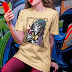Camiseta Básica Unissex Overlord Ainz Rosto Moldura