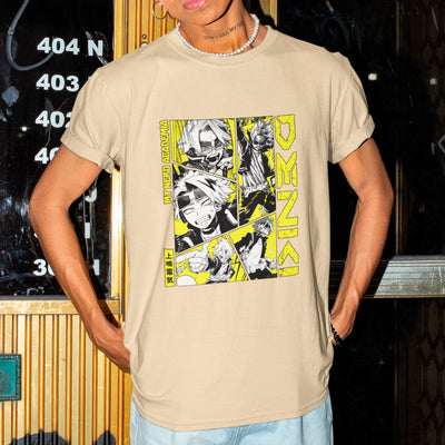 Camiseta Básica Unissex Denki Colagem Boku No Hero