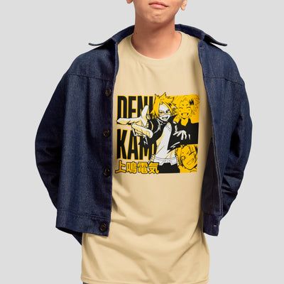 Camiseta Básica Unissex Denki Kanji Boku No Hero