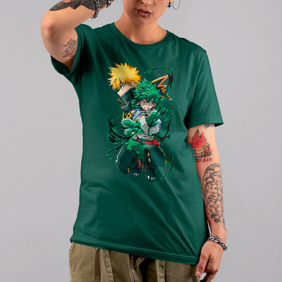 Camiseta Básica Unissex Bakugo Deku Boku No Hero