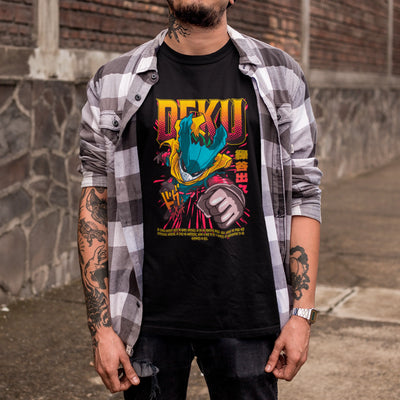 Camiseta Básica Unissex Devil Deku Soco Boku No Hero