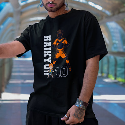 Camiseta Básica Unissex Hinata 10 Chibi Haikyuu