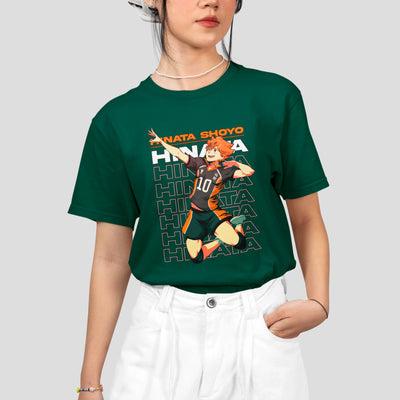 Camiseta Básica Unissex Hinata Shoyo Pulo Haikyuu