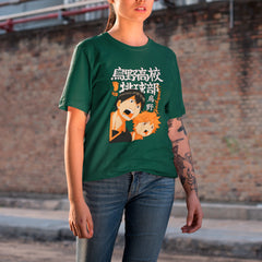 Camiseta Básica Unissex Kanji Kageyama Hinata Haikyuu