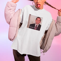 Camiseta Básica Unissex The Office Meme Dead Inside