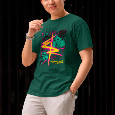 Camiseta Básica Unissex Logo David e Luck Cyberpunk Edgedruuners