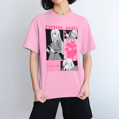 Camiseta Básica Unissex Zero Two Mecha Darling In The Franxx