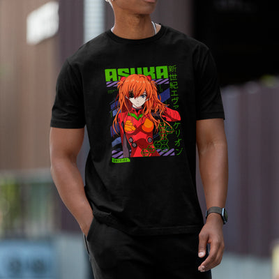 Camiseta Básica Unissex Asuka Kanji 02 Evangelion
