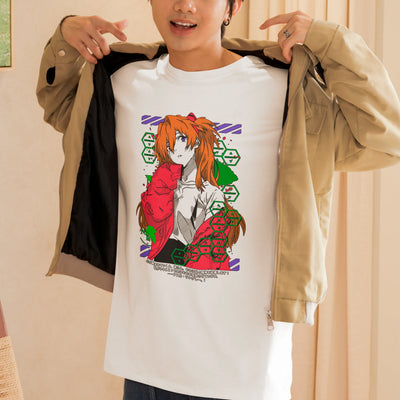 Camiseta Básica Unissex Asuka Emergency Evangelion