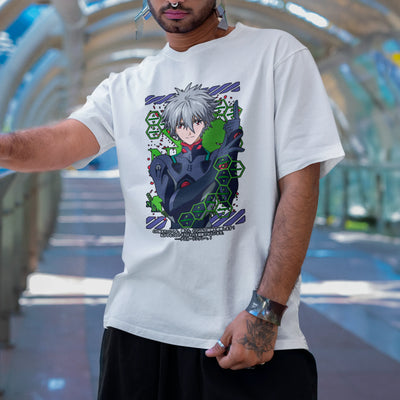 Camiseta Básica Unissex Kaworu Emergency Evangelion