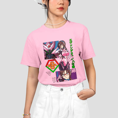 Camiseta Básica Unissex Mari EVA00 Kanji Evangelion