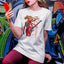 Camiseta Básica Unissex Asuka Guitarra Kanji Evangelion