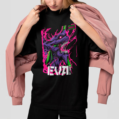 Camiseta Básica Unissex Mecha Eva 01 Evangelion