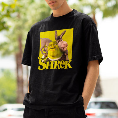 Camiseta Básica Unissex Shrek e Burro