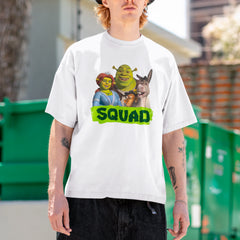 Camiseta Básica Unissex Squad Fiona Gato Burro Shrek