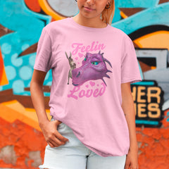 Camiseta Básica Unissex Feelin Loved Burro Dragão Shrek
