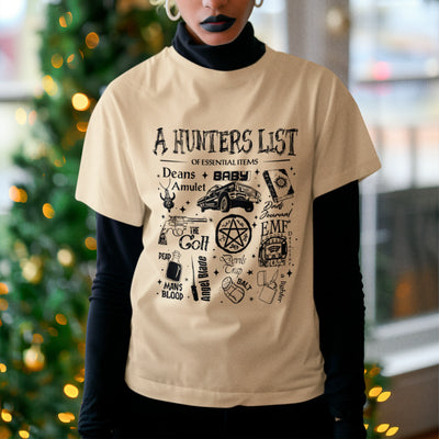 Camiseta Básica Unissex A Hunters List Supernatural