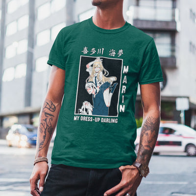 Camiseta Básica Unissex Marin Gojo Kanji My Dress Up Darling