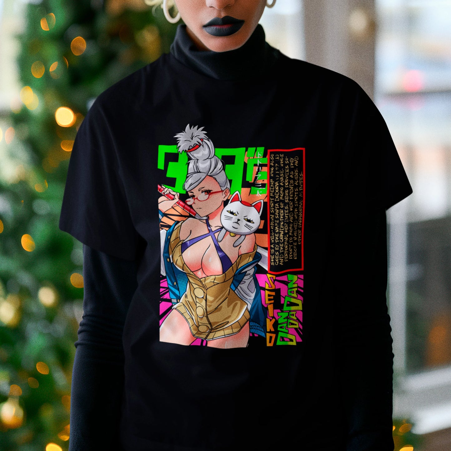 Camiseta Básica Unissex Seiko Ayase Velha Turbo Kanji Dandadan