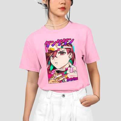 Camiseta Básica Unissex Momo Ayase Kanji Bandeides Dandadan