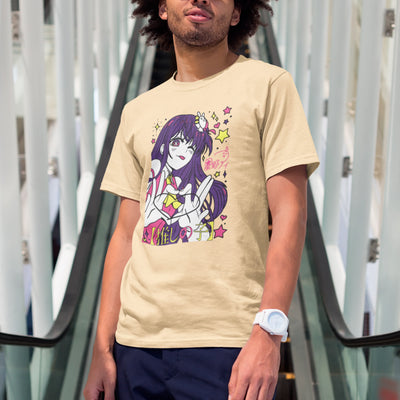 Camiseta Básica Unissex Ai Hoshino Coração Oshi No Ko