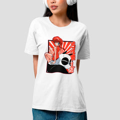 Camiseta Básica Unissex Ranma Saotome Kanji Panda