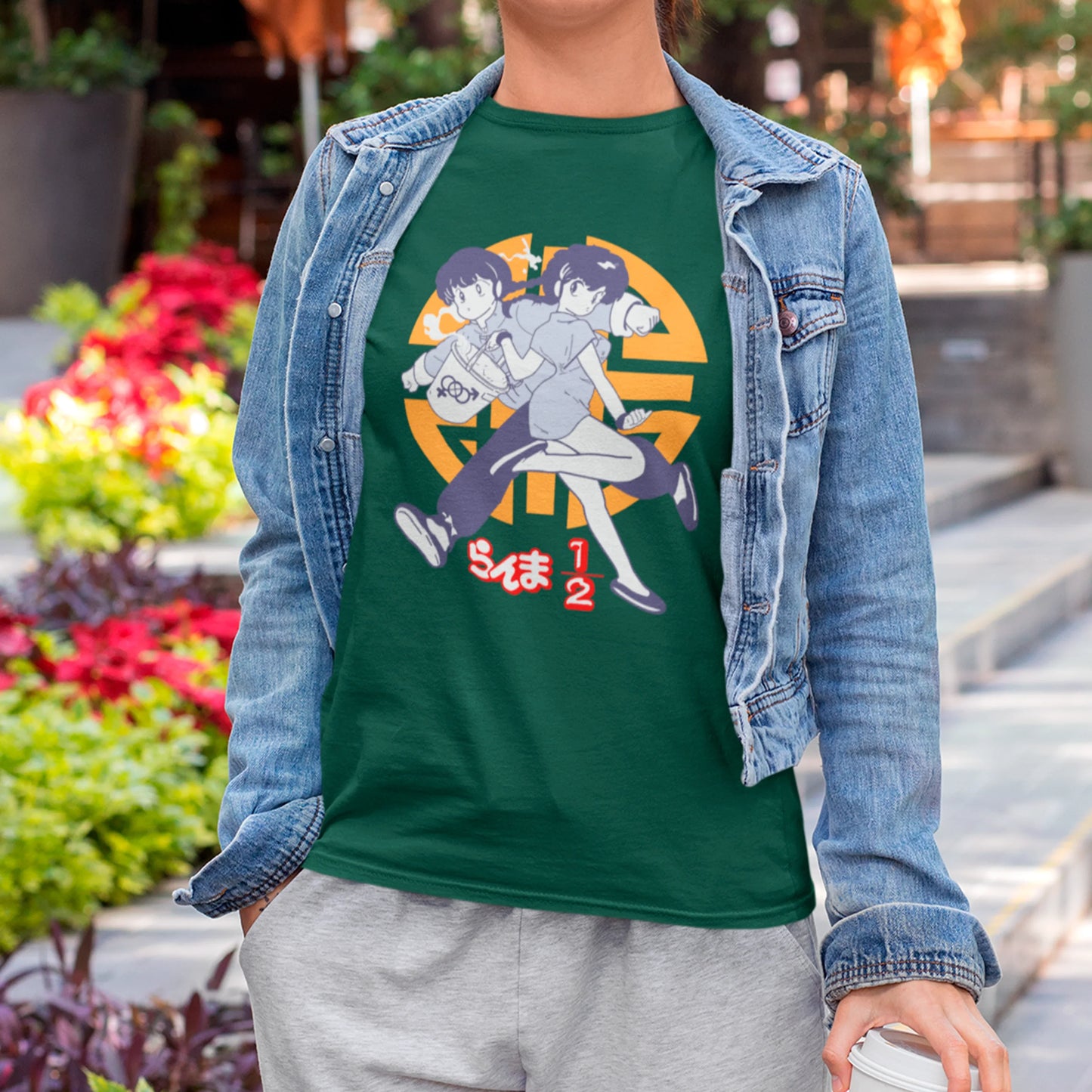 Camiseta Básica Unissex Ranma Saotome Balde Kanji