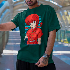 Camiseta Básica Unissex Ranma Saotome Kanji