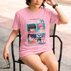 Camiseta Básica Unissex Personagens Quadrado Kanji Ranma