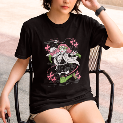 Camiseta Básica Unissex Demon Slayer Mitsuri Jump