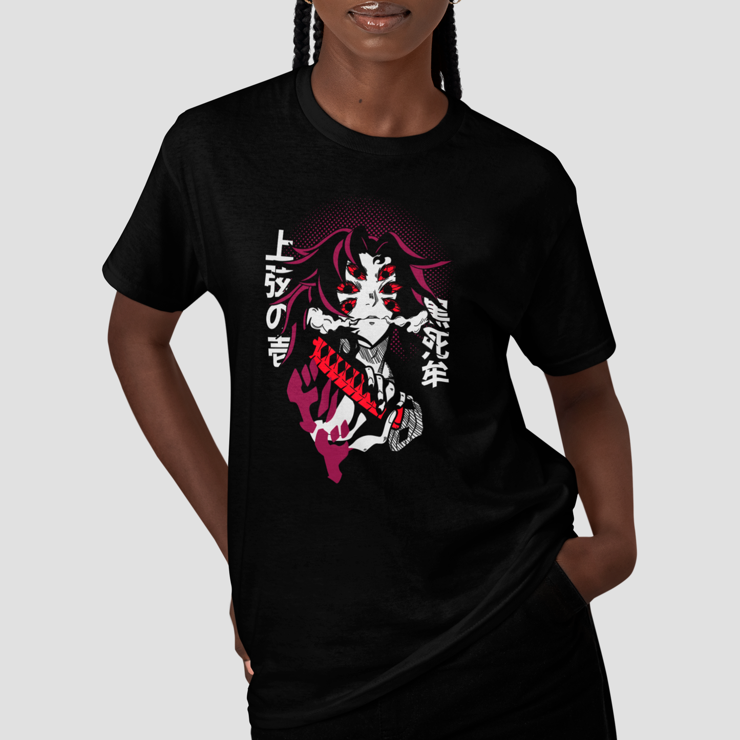 Camiseta Basica Unissex Demon Slayer Kokushibo Kanji